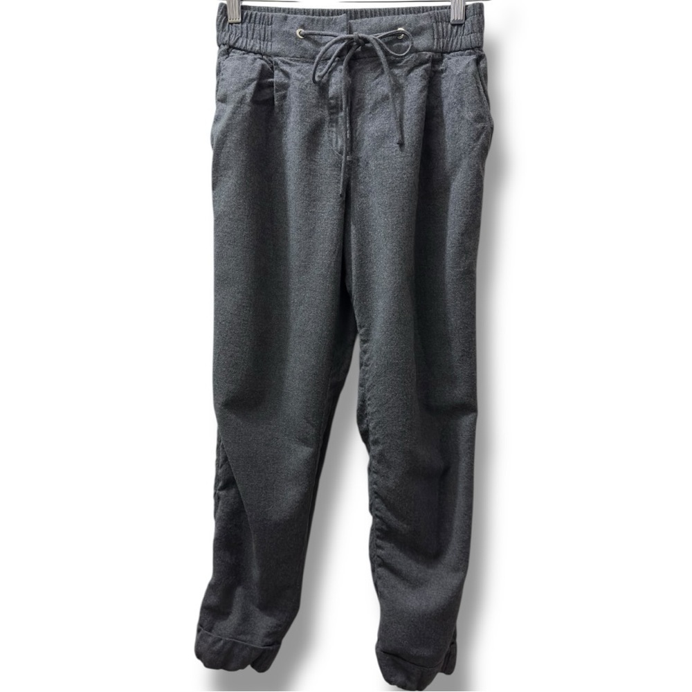 482 Massimo Dutti | EUC Morocco 99% Wool Charcoal Gray Jogger Pants (Size 2) - Picture 4 of 13